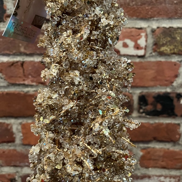 Rachel Zoe gold sparkly Christmas trees. One is 30 inches. The smaller one is 18 - Picture 13 of 16